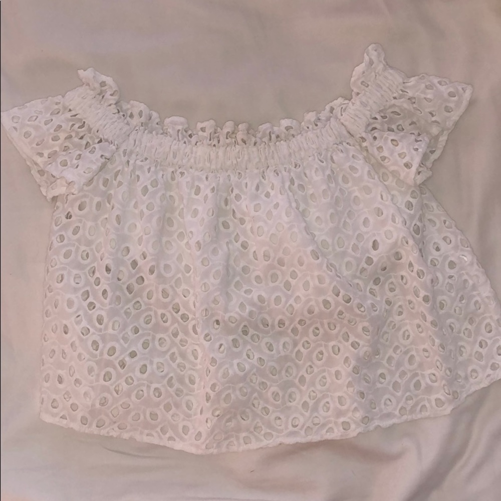 Zara eyelet off the shoulder top